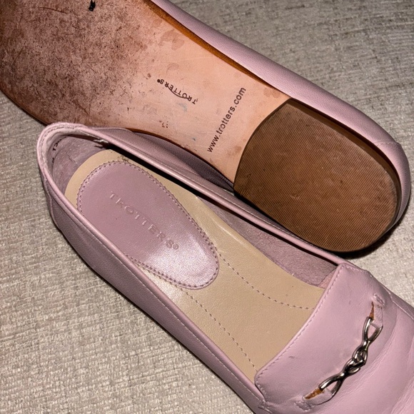 Trotters Femi Blush Pink Leather Loafers Size 7 Coquette Grandma Spring Easter - Picture 14 of 15